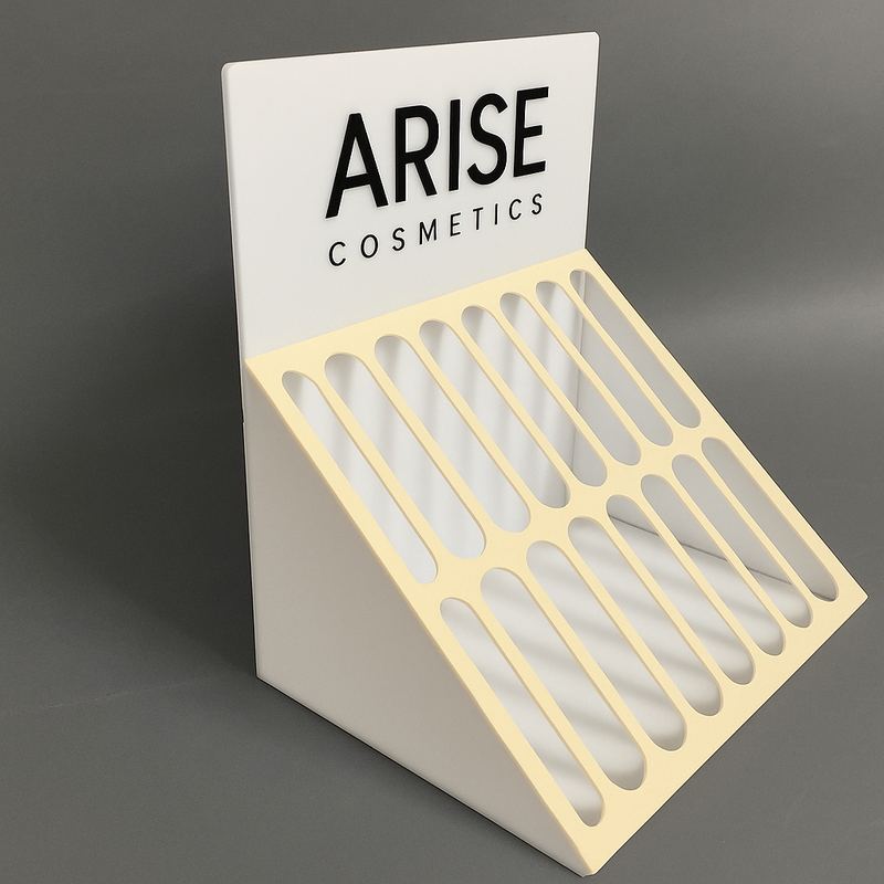 Ekspozytor naladowy z plexi na kosmetyki i kremy do drogerii