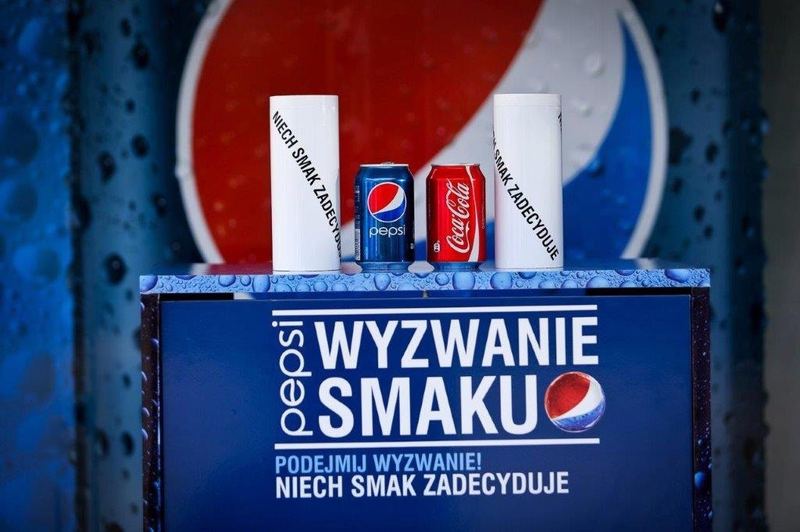 Ekspozytor stoiskowy eventowy z grafiką Pepsi na targi i eventy