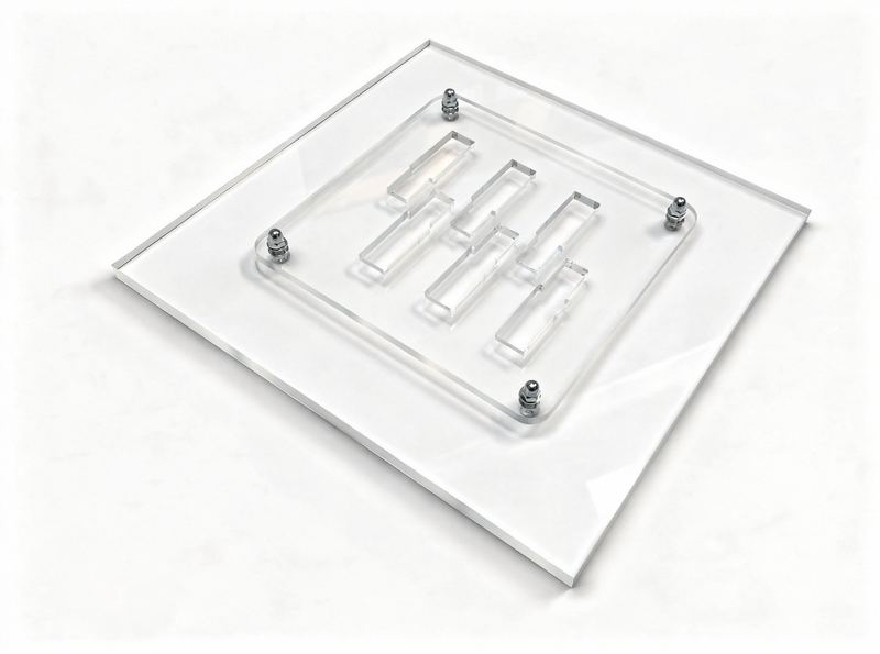 Przyrząd centrujący z plexi oprzyrządowanie techniczne CNC