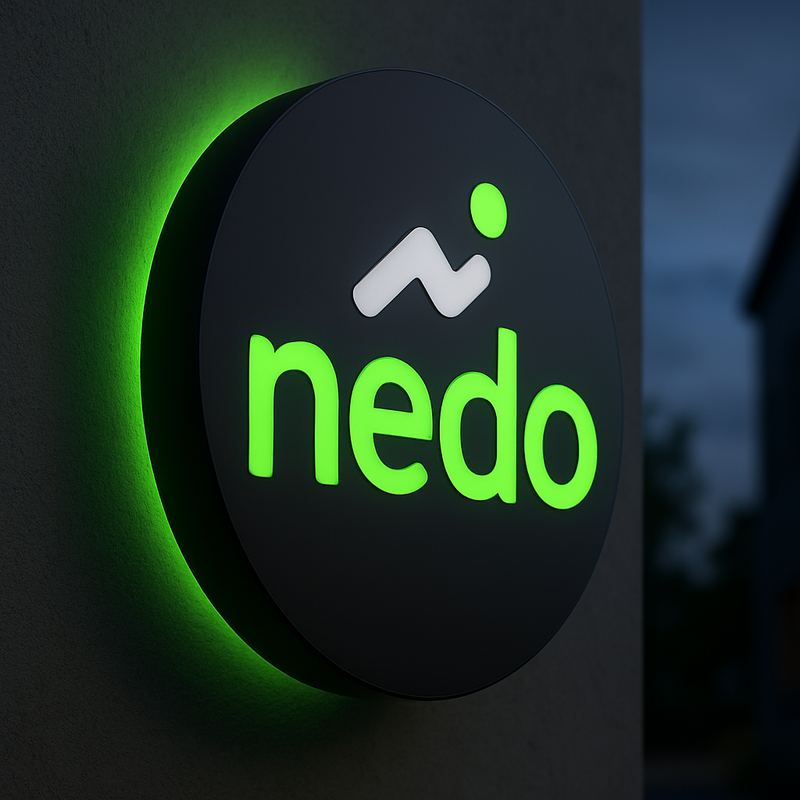 Plafon podświetlany z plexi panel LED reklama wewnętrzna