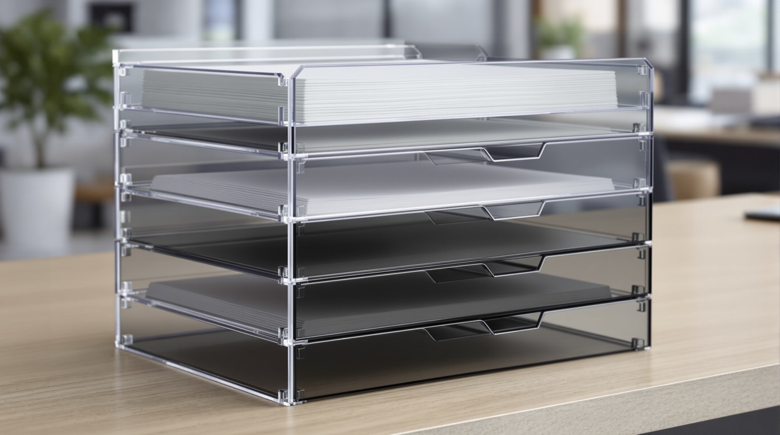 Display acrylic containers retail store