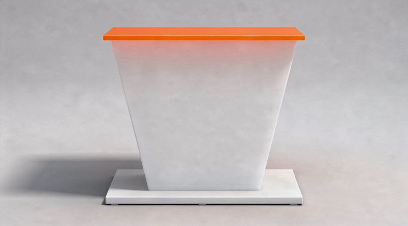 Ekspozytor ladowy z plexi prototyp dla Orange telekomunikacja