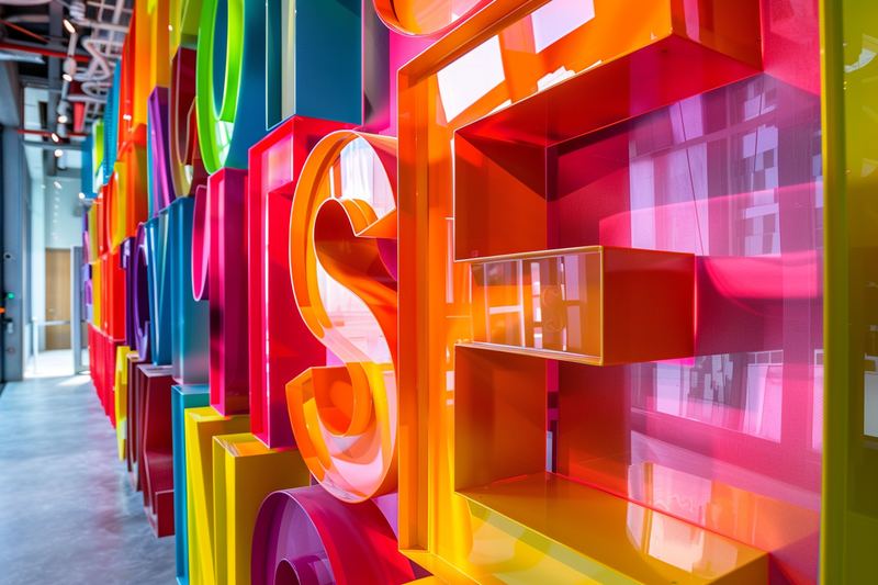 Litery z plexi prototyp elementów reklamowych druk i frezowanie